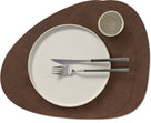 Sets de table LIND DNA Nupo - Cuir - Marron foncé - Courbé - 44 x 37 cm - 2 pièces