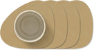 Dessous de Verre LIND DNA Nupo - Cuir - Khaki - 13 x 11 cm - 4 pièces