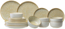 Service de vaisselle Cosy & Trendy Baltic Luna 18 pièces / 6 personnes - 6 Assiette plates, 6 assiettes à petit-déjeuner en 6 bols