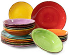 Service de vaisselle Studio tavola Sunny Summer - 18 pièces / 6 personnes - 6 assiettes à petit-déjeuner, 6 borden en 6 Assiette plates