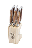 Ensemble de couteaux a steak Laguiole Style de Vie - Bois - 24 cm - 6 pièces