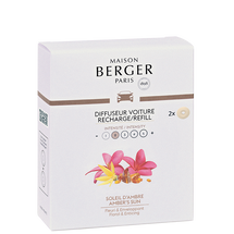 Recharge Maison Berger - pour parfum de voiture - Amber's Sun - 2 pièces