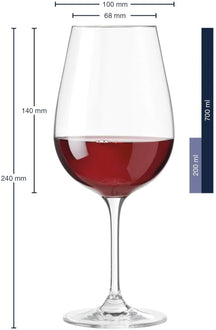 Verres à vin rouge Leonardo Rode Tivoli 700 ml - Lot de 6