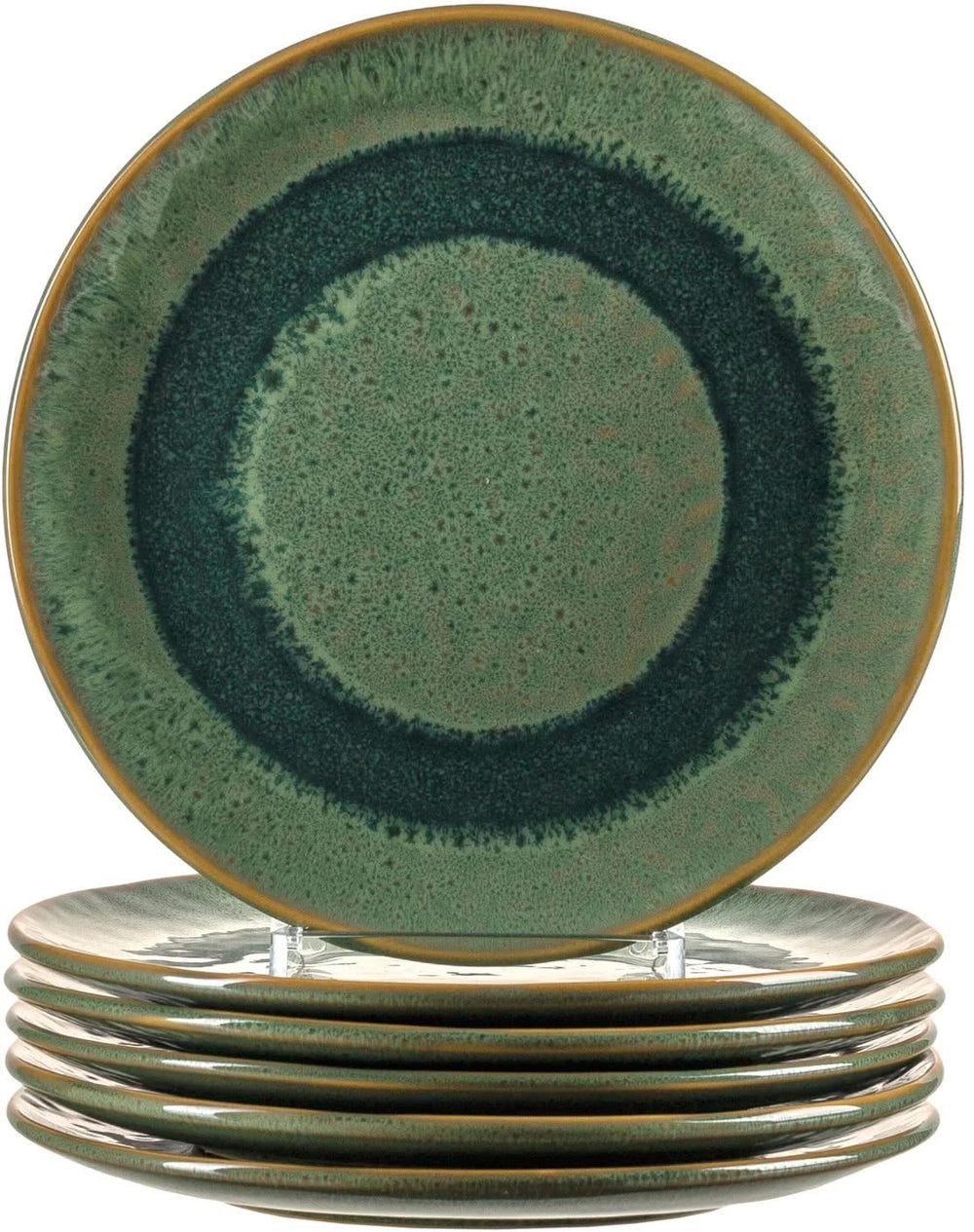 Leonardo Service de Vaisselle Matera (Assiettes Plates + Assiettes Creuses + Assiettes Petit Déjeuner + Bols) - Vert - 24 pièces / 6 personnes