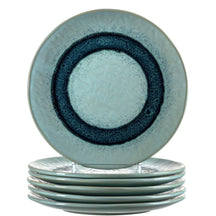 Leonardo Service de Vaisselle Matera (Assiettes Plates + Assiettes Creuses + Assiettes Petit Déjeuner + Bols) - Bleu - 24 pièces / 6 personnes