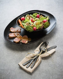 Assiette de dîner Cosy & Trendy Vongola Black - 28 x 26 cm