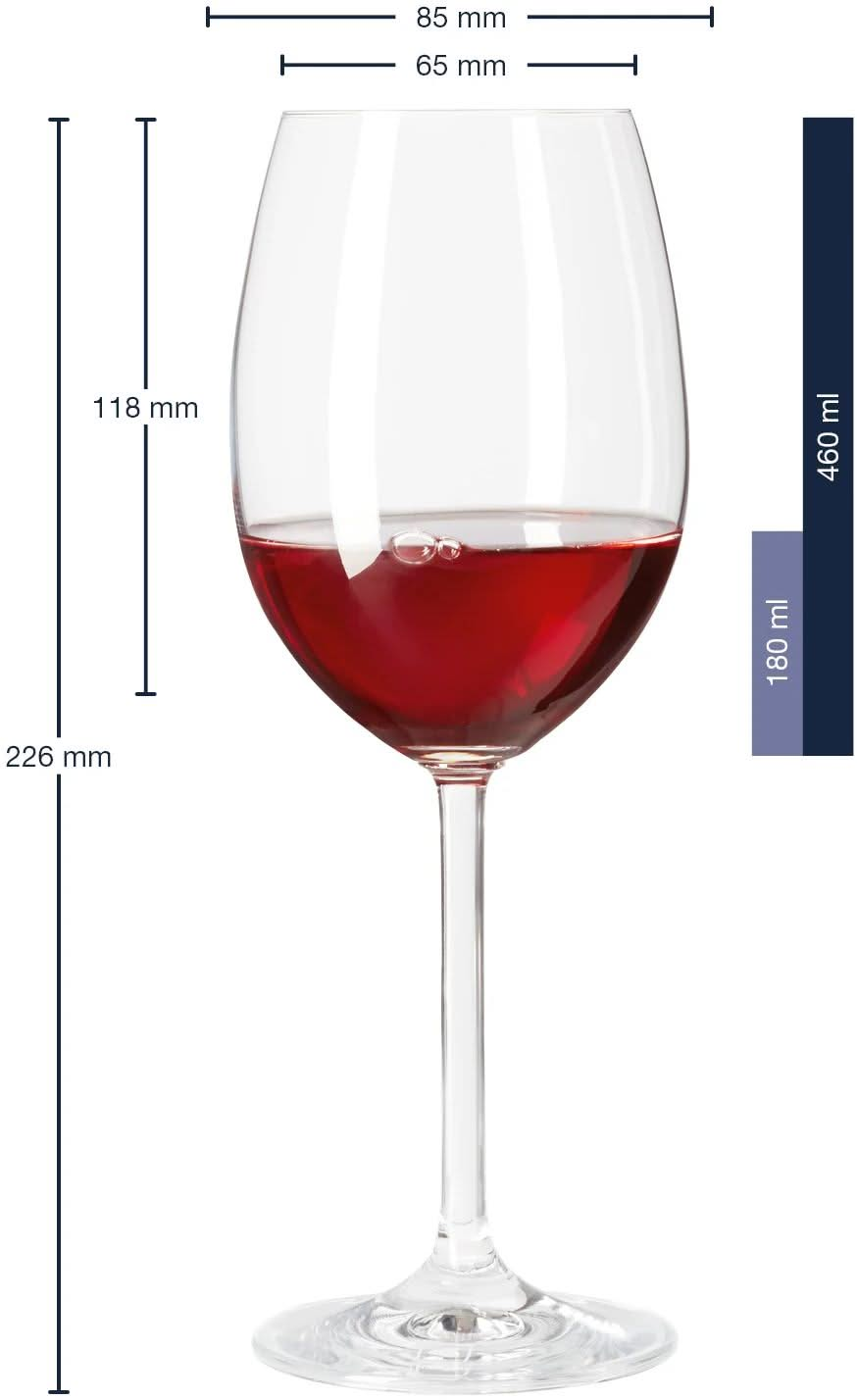 Verres à vin rouge Leonardo Daily 460 ml - Lot de 6