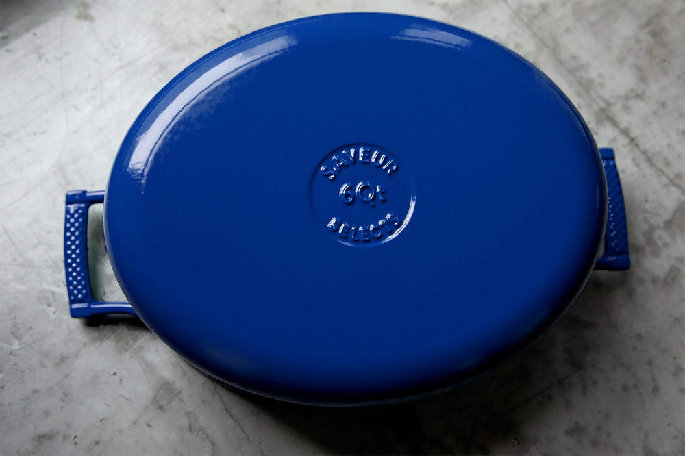 Saveur sélectionne la cocotte ovale Voyage - Classic Blue - ø 30 cm - Revêtement antiadhésif émaillé