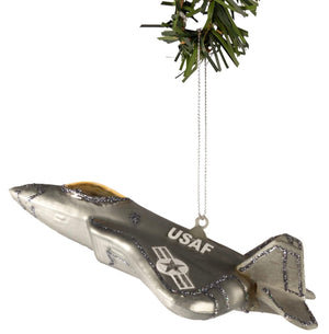 Boule de Noël Nordic Light - Boule en verre - Jet Fighter - 15 cm