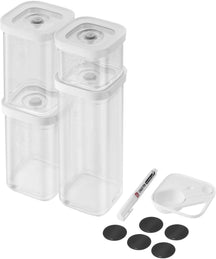 Zwilling Récipients sous vide Fresh &amp; Save - Plastique - Transparent - Set de 6 pièces