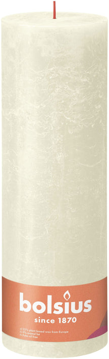 Bougie cylindrique rustique Bolsius Soft Pearl - 30 cm / ø 10 cm