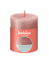 Bougie cylindrique Bolsius Rose scintillante - 8 cm / ø 7 cm