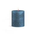 Bougie cylindrique Bolsius Shimmer Blue - 8 cm / 7 cm