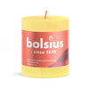 Bougie cylindrique rustique Bolsius Sunny Yellow - 8 cm / ø 7 cm