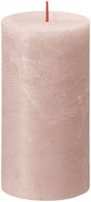 Bougie cylindrique rustique Bolsius Misty Pink - 13 cm / ø 7 cm