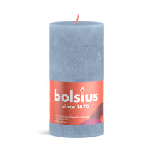 Bougie cylindrique rustique Bolsius Sky Blue - 13 cm / ø 7 cm