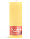 Bougie cylindrique rustique Bolsius Sunny Yellow - 19 cm / ø 7 cm