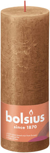 Bougie cylindrique rustique Bolsius Spice Brown - 19 cm / ø 7 cm