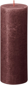 Bougie cylindrique Bolsius Rustique Velvet Red - 19 cm / ø 7 cm