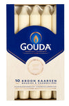 Bougies de dîner Gouda Ivoire 20 cm - 10 pièces