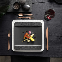 Assiette de dîner Villeroy & Boch Manufacture Rock - Noir - 28 x 28 cm