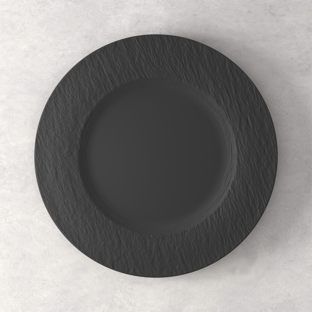 Assiette de table Villeroy & Boch Manufacture Rock - Noir - ø 27 cm