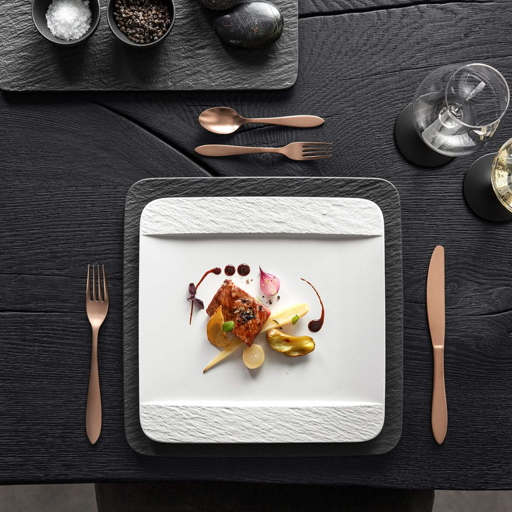 Assiette de dîner Villeroy & Boch Manufacture Rock - Blanc - 28 x 28 cm