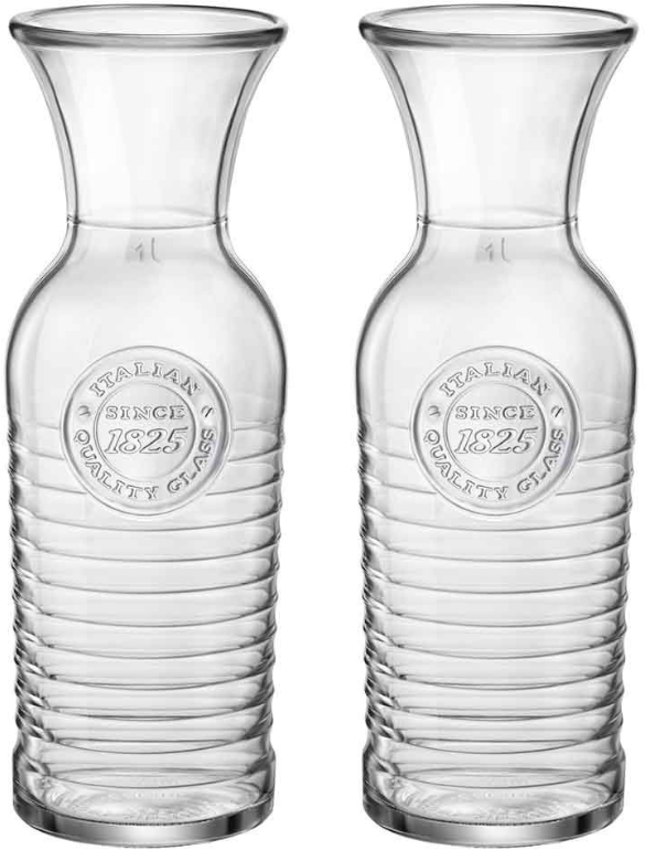 Bormioli Rocco Carafe Officina 1825 - 1 litre - 2 pièces