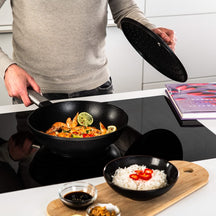 Ensemble de casseroles Westinghouse Performance (poêle wok + poêle grill) ø 28 cm - Noir - Induction et toutes autres sources de chaleur