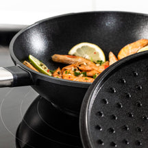 Ensemble de casseroles Westinghouse Performance (poêle wok + poêle grill) ø 28 cm - Noir - Induction et toutes autres sources de chaleur