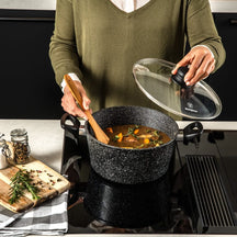 Ensemble de casseroles Westinghouse Black Marble (wok + poêle ø 30 cm + cocotte ø 28 cm) - Induction et toutes autres sources de chaleur