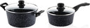 Ensemble de casseroles Westinghouse Black Marble (Poêle à rôtir ø 24 cm + Casserole en acier ø 18 cm) - Induction et toutes autres sources de chaleur