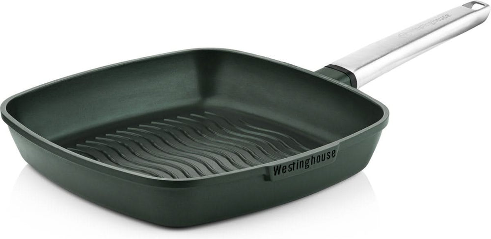 Ensemble de casseroles Westinghouse Performance (poêle wok + poêle grill) ø 28 cm - Vert - Induction et toutes autres sources de chaleur