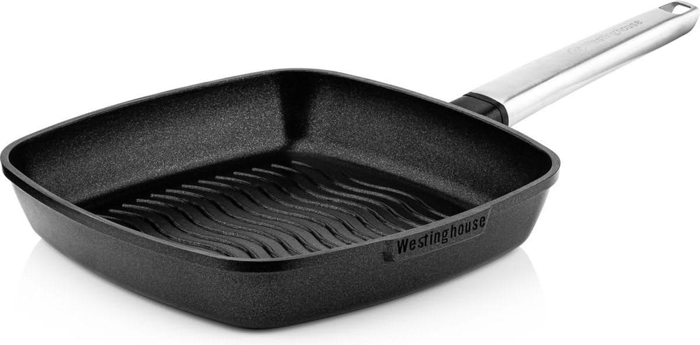 Ensemble de casseroles Westinghouse Performance (poêle wok + poêle grill) ø 28 cm - Noir - Induction et toutes autres sources de chaleur