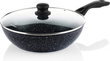 Ensemble de casseroles Westinghouse Black Marble (wok + poêle ø 30 cm + cocotte ø 28 cm) - Induction et toutes autres sources de chaleur