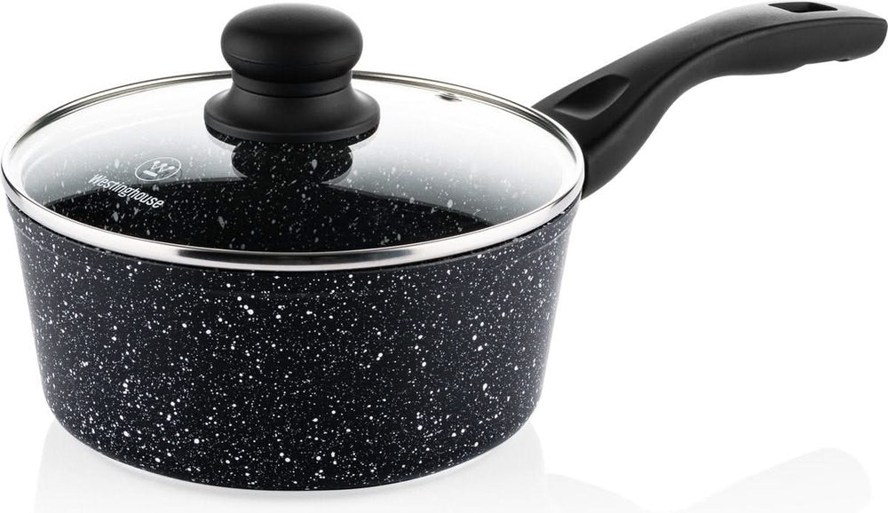 Ensemble de casseroles Westinghouse Black Marble (Poêle à rôtir ø 24 cm + Casserole en acier ø 18 cm) - Induction et toutes autres sources de chaleur