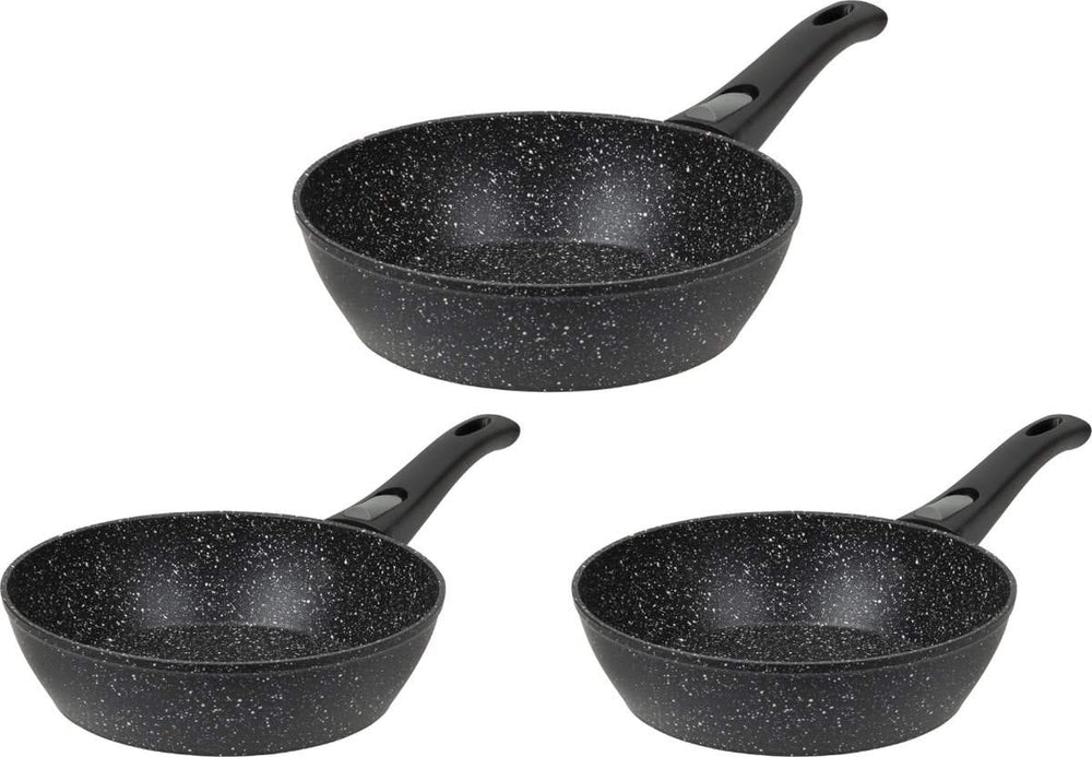 Poêle Resto Kitchenware Leo ø 24 + 26 + 28 cm - Induction et toutes autres sources de chaleur