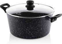 Ensemble de casseroles Westinghouse Black Marble (wok + poêle ø 30 cm + cocotte ø 28 cm) - Induction et toutes autres sources de chaleur