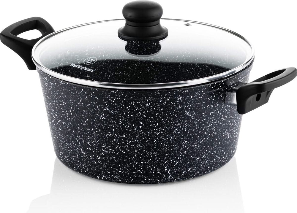 Ensemble de casseroles Westinghouse Black Marble - 8 casseroles - Ensemble de casseroles complet - Induction et toutes autres sources de chaleur