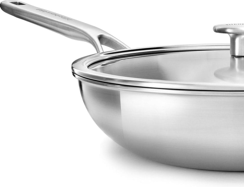 Poêle wok KitchenAid en acier inoxydable Multi-Ply ø 28 cm / 3,6 litres