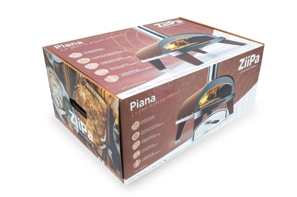 Four à pizza ZiiPa Piana - À bois - avec thermomètre - en terre cuite - pour des pizzas de ø 30 cm