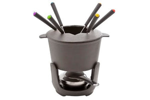 Ensemble a fondue Cosy & Trendy - en fonte - gris - 1,2 L - 10 pièces