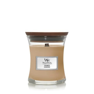 Bougie parfumée WoodWick - Mèche en bois - Cashmere - 8 cm / ø 7 cm