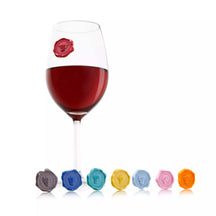 Reconnaissants de verre à vin Vacu Vin - Colorés - 8 pièces