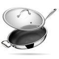 Poêle à Frire Hybride Stahl Cookware - 28 cm - Couvercle Inclus