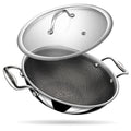 Poêle Wok hybride Stahl Cookware - 28 cm - Couvercle inclus