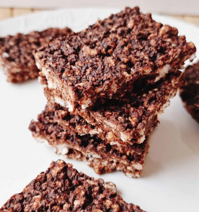 Barres de gaufres de riz au chocolat