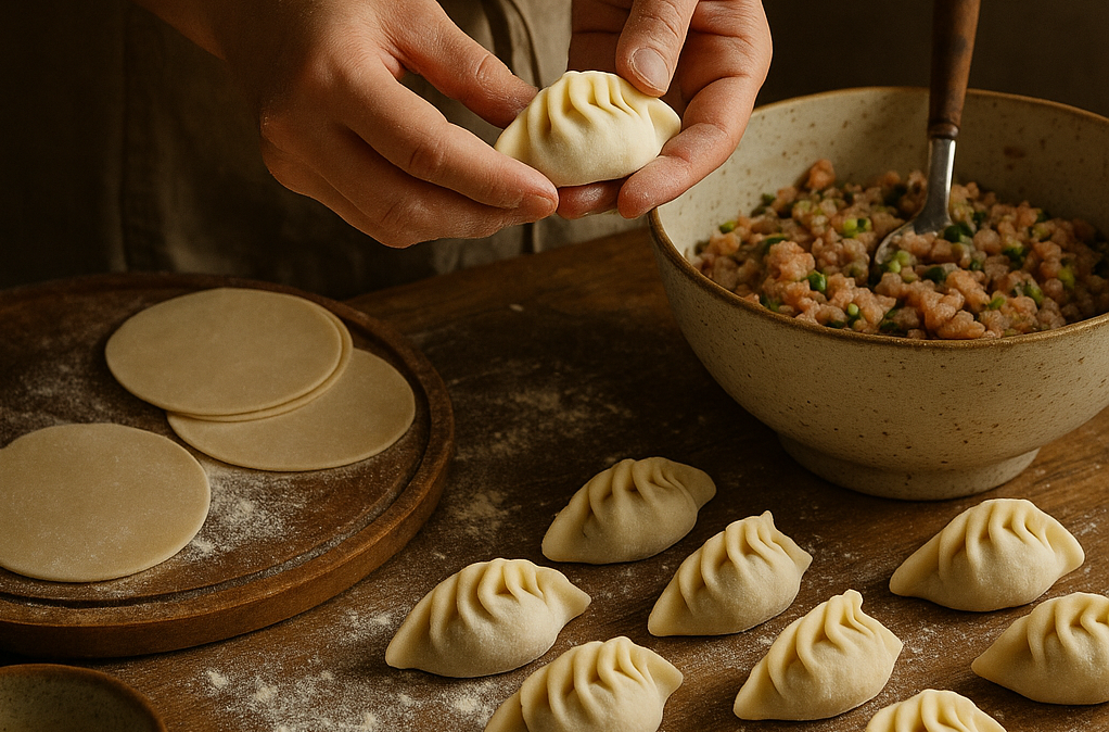 De délicieuses dumplings chinoises