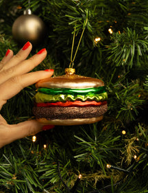 Boule de Noël Nordic Light Hamburger 10 cm