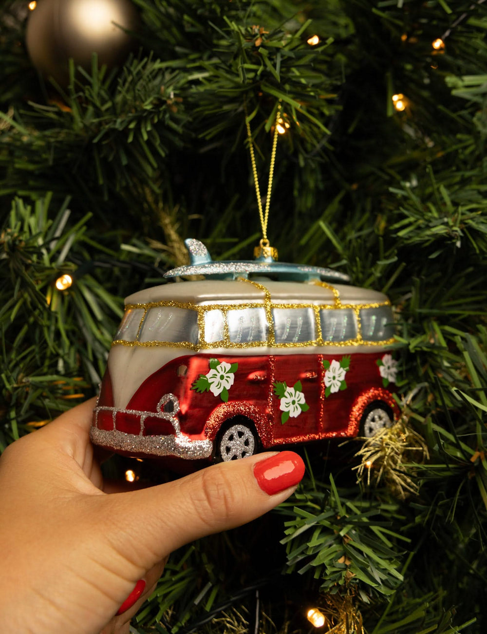 Boule de Noël Nordic Light VW T1 Bus 12 cm